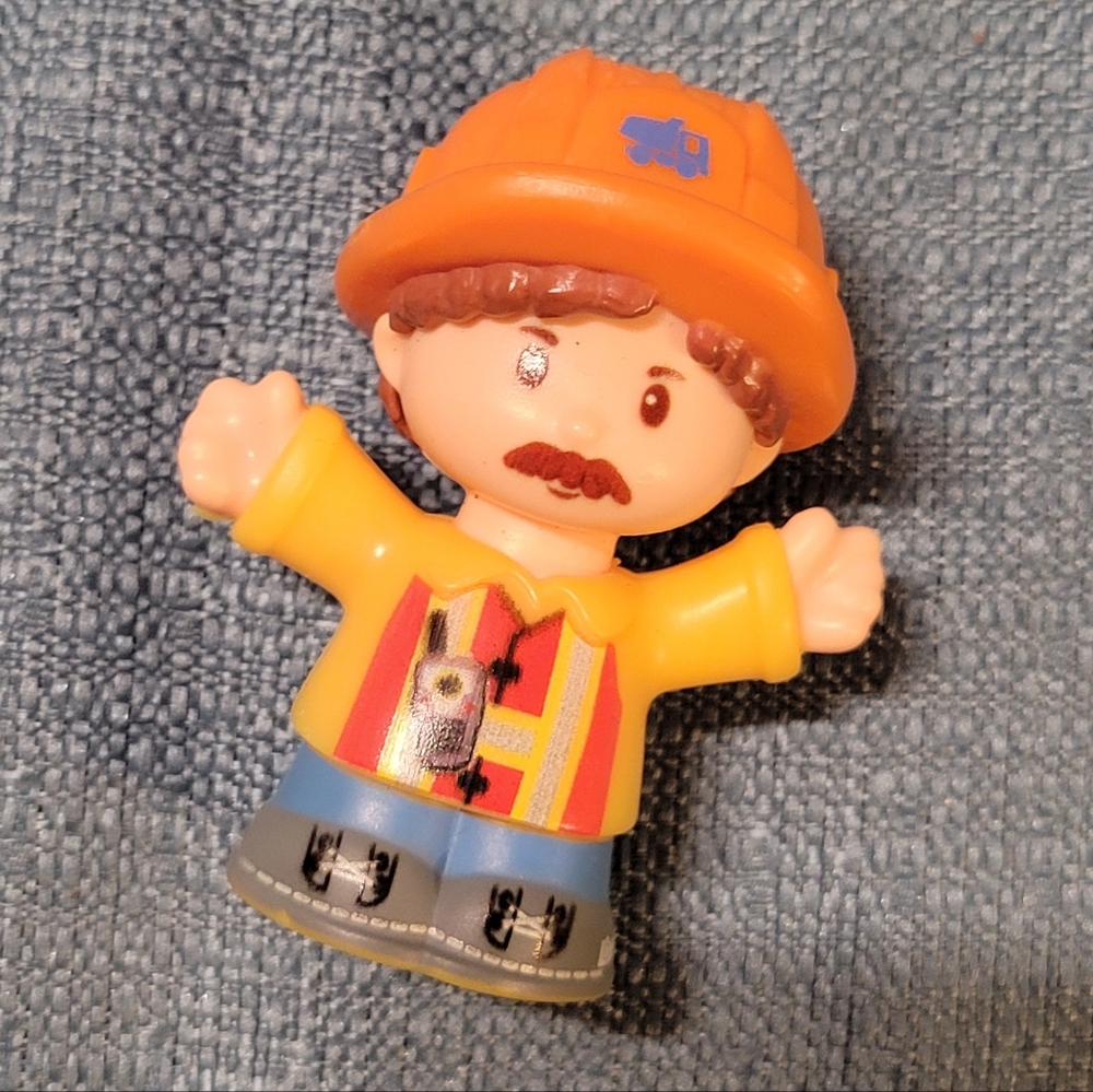 Little People Mattel Construction Worker 2016 Figure Toy Collectible Safety